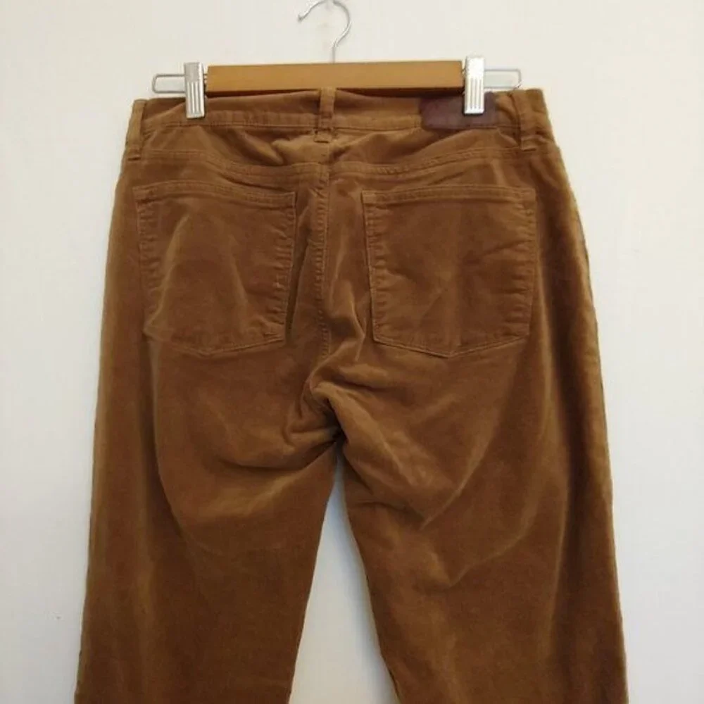 Lauren Ralph Lauren Brown Corduroy Straight Leg Heritage Old Money Pants 8 - Picture 7 of 11